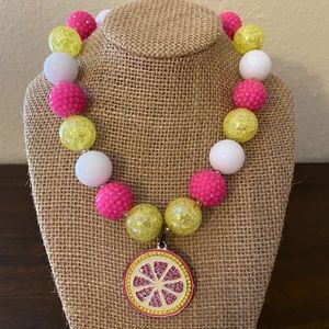 Life gives you a lemon Bubblegum Necklace